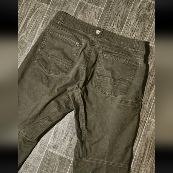 Kuhl Rydr Vintage Patina Dye Brown Outdoors Hiking Pants Utility Mens Size 36x30 - Picture 8 of 8